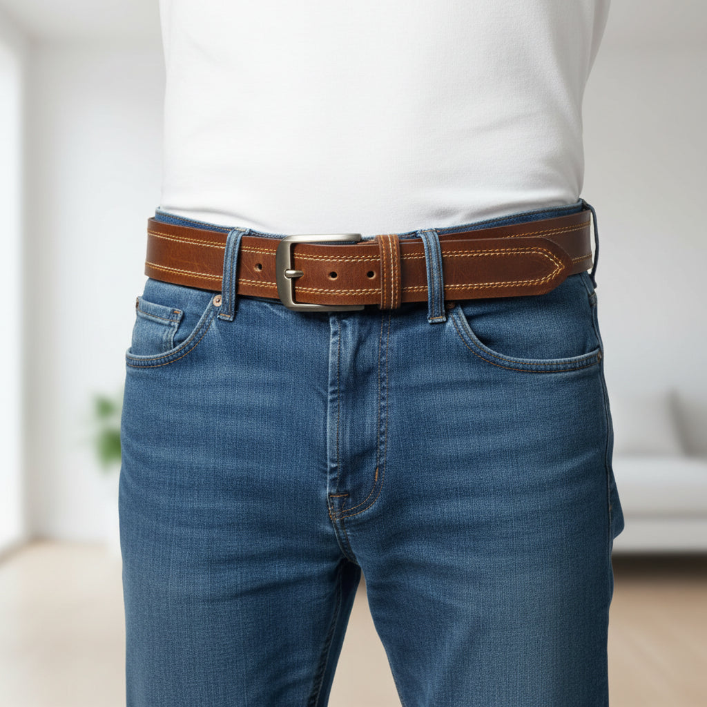 Premium Brown Leather Belt