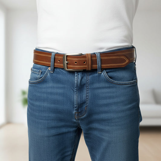 Premium Brown Leather Belt