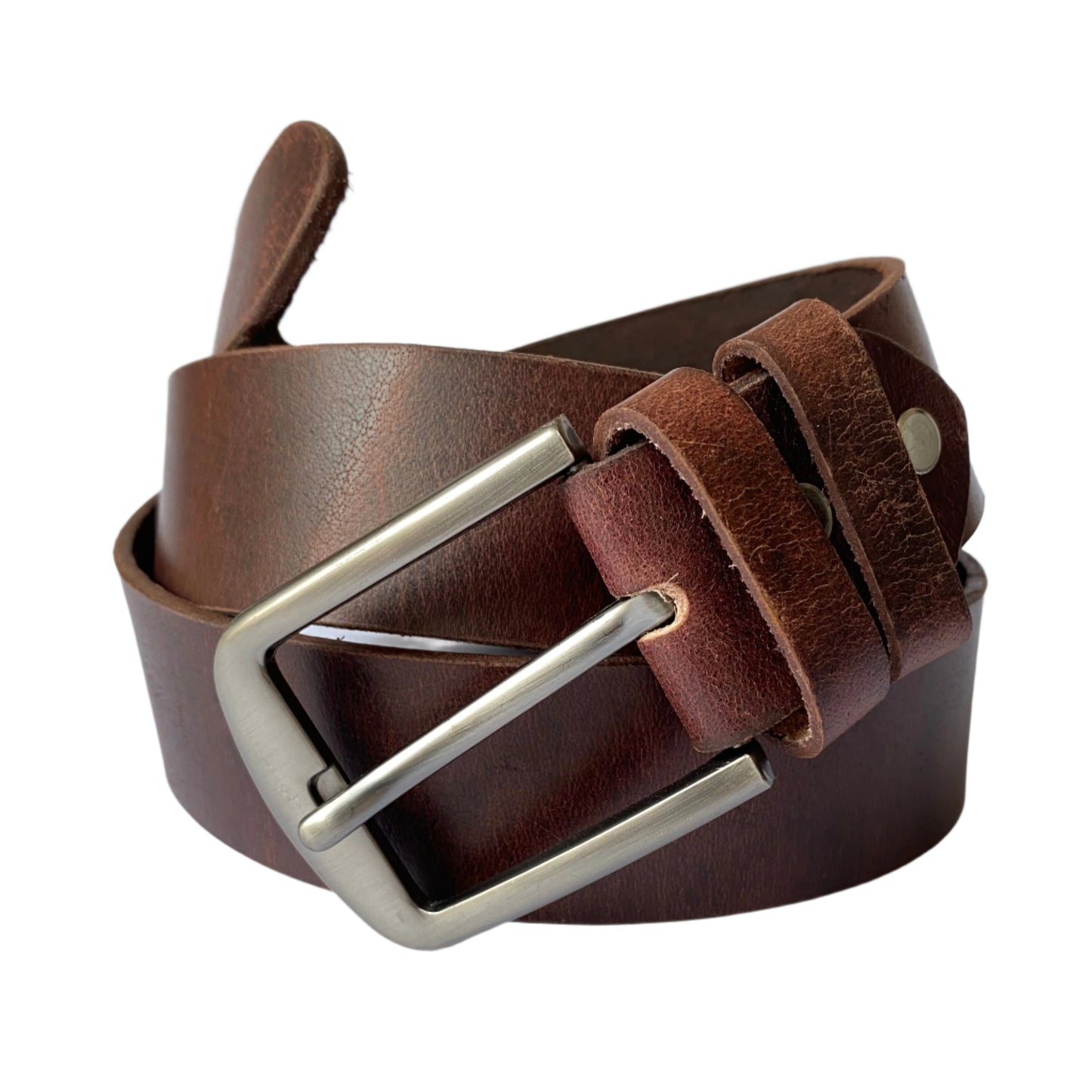 Stylish Men's Leather Belt Brown