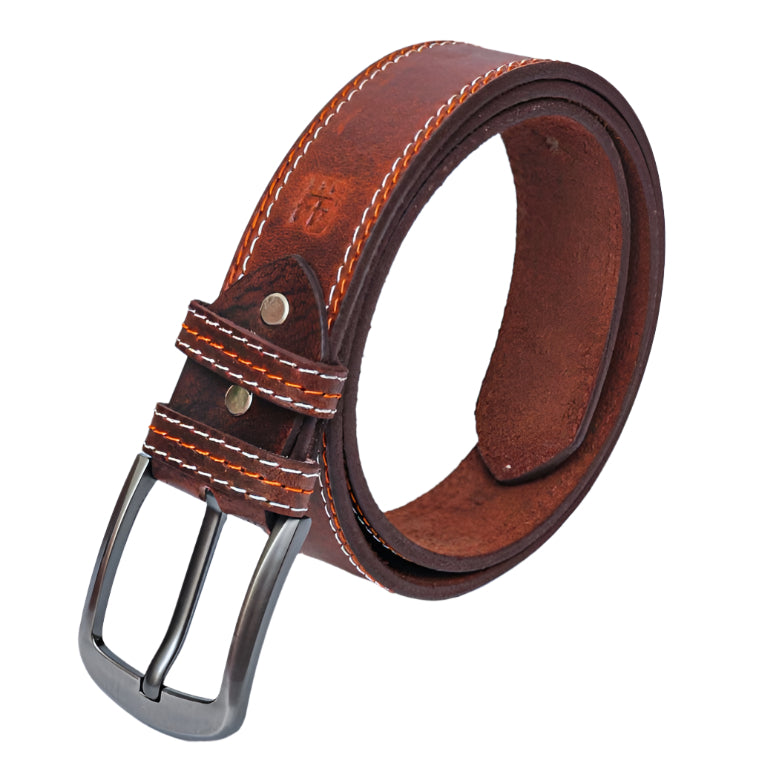 Premium Brown Leather Belt
