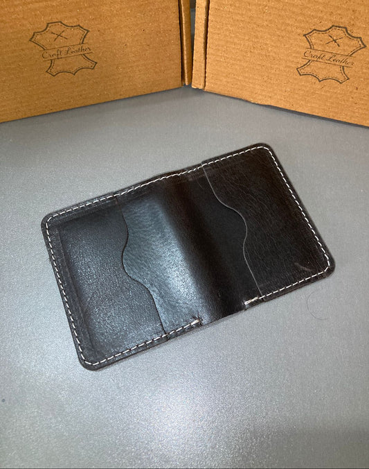 Craft Leather Black Card Wallet