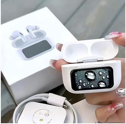 A9 Pro Touch Screen Noise Reduction Airpods Pro - ANC Wireless Earbuds With Bluetooth 5.0, LCD Display, Super Bass And Pop-Up Feature