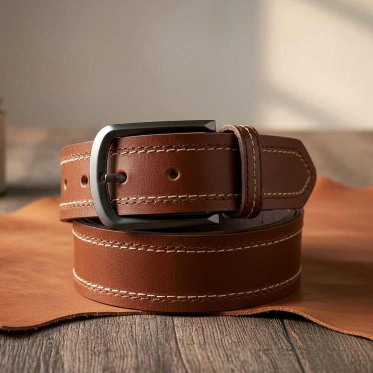 Leather Belt – Minimal Design for Men's