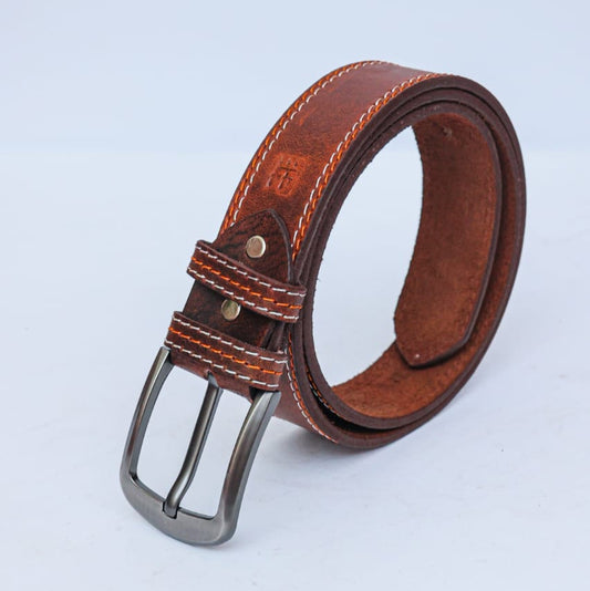 Premium Brown Leather Belt – Full Grain Cowhide