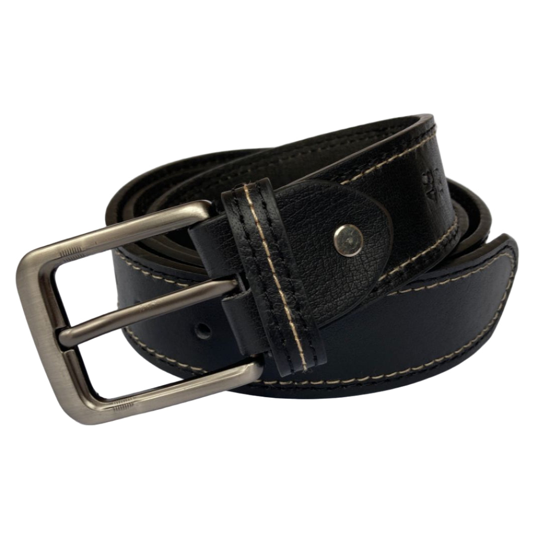 Premium Black Leather Belt