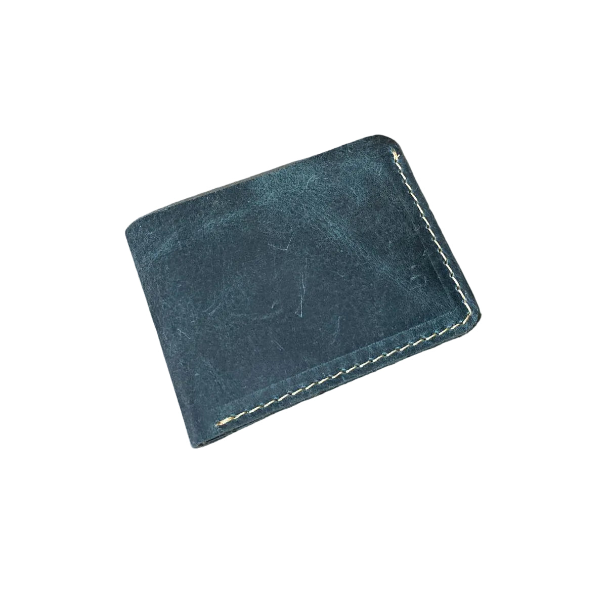 Leather Wallet Slim Bifold Design with Coin Pocket - Mahogany Red