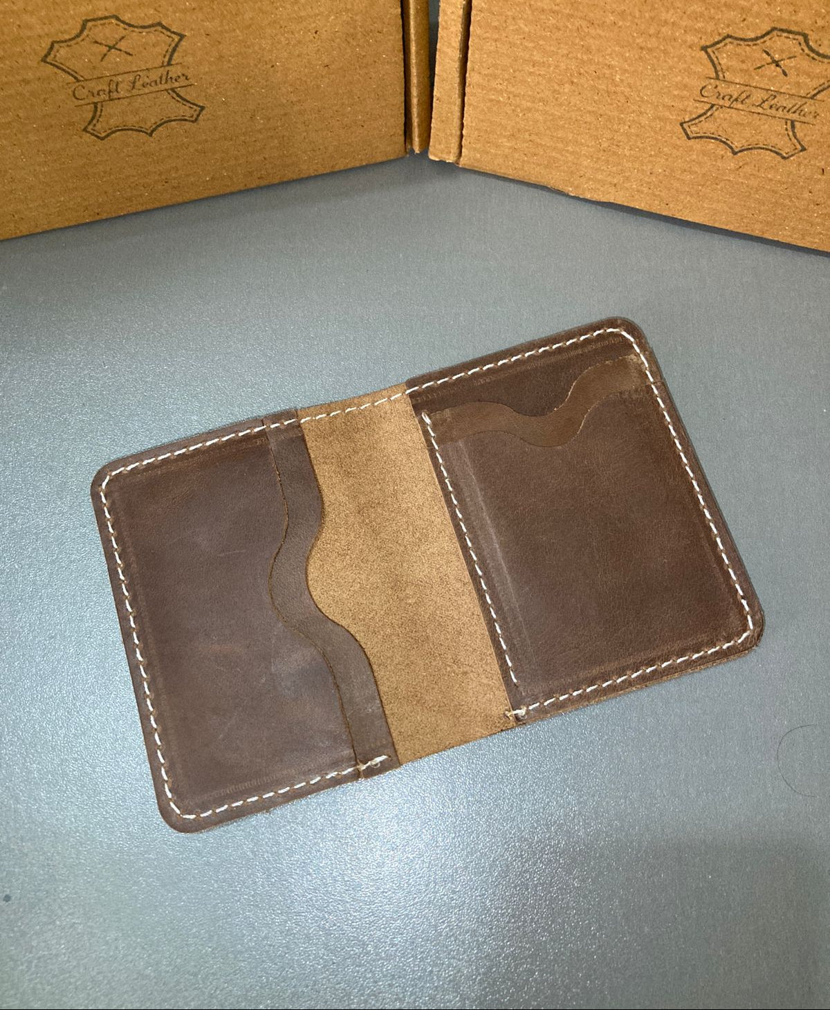Craft Leather Brown Card Wallet