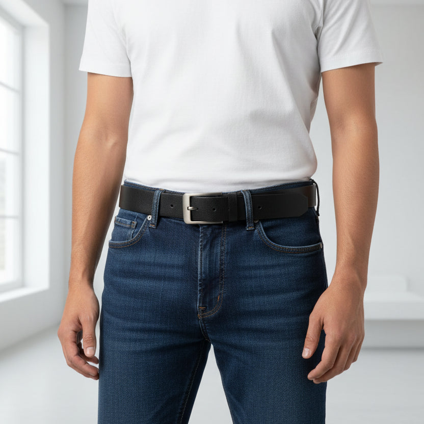 Men’s Genuine Leather Belt Classic Black