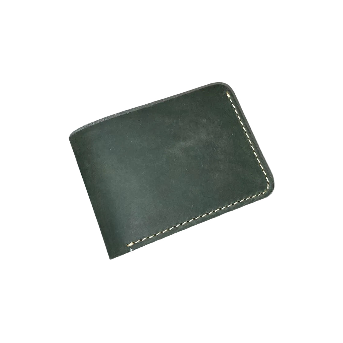 Forest Green Wallet Minimalist Genuine Leather Bifold Design