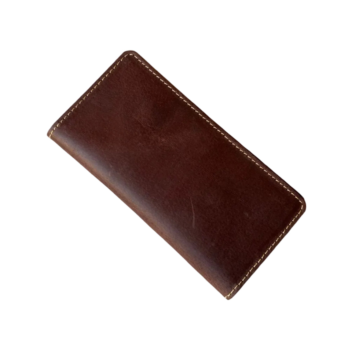 Premium Leather Long Wallet – Reddish Brown