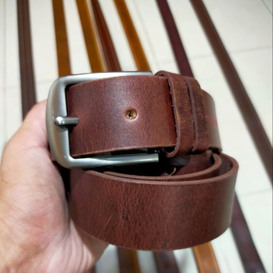 Stylish Men's Leather Belt Brown