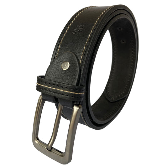 Premium Black Leather Belt