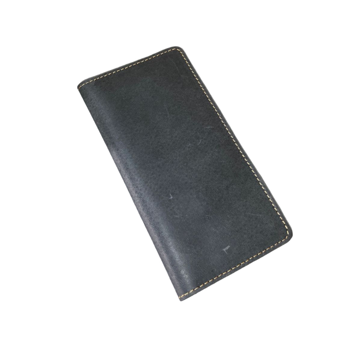 Genuine Leather Long Wallet – Charcoal Grey