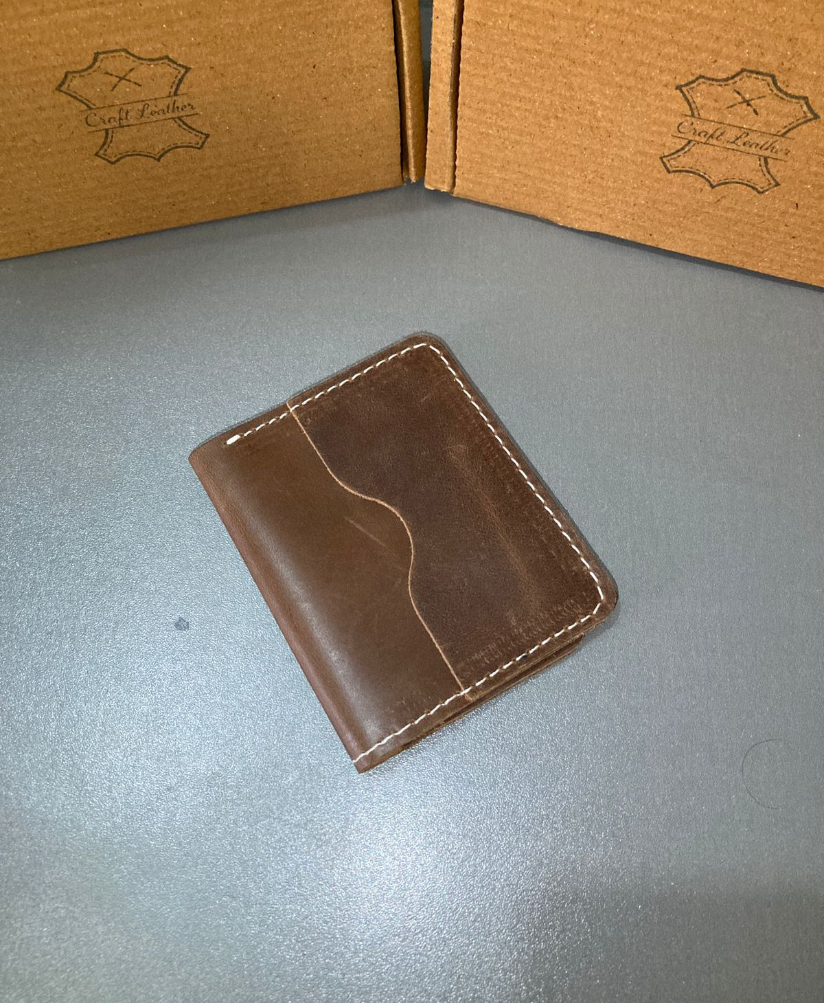 Craft Leather Brown Card Wallet
