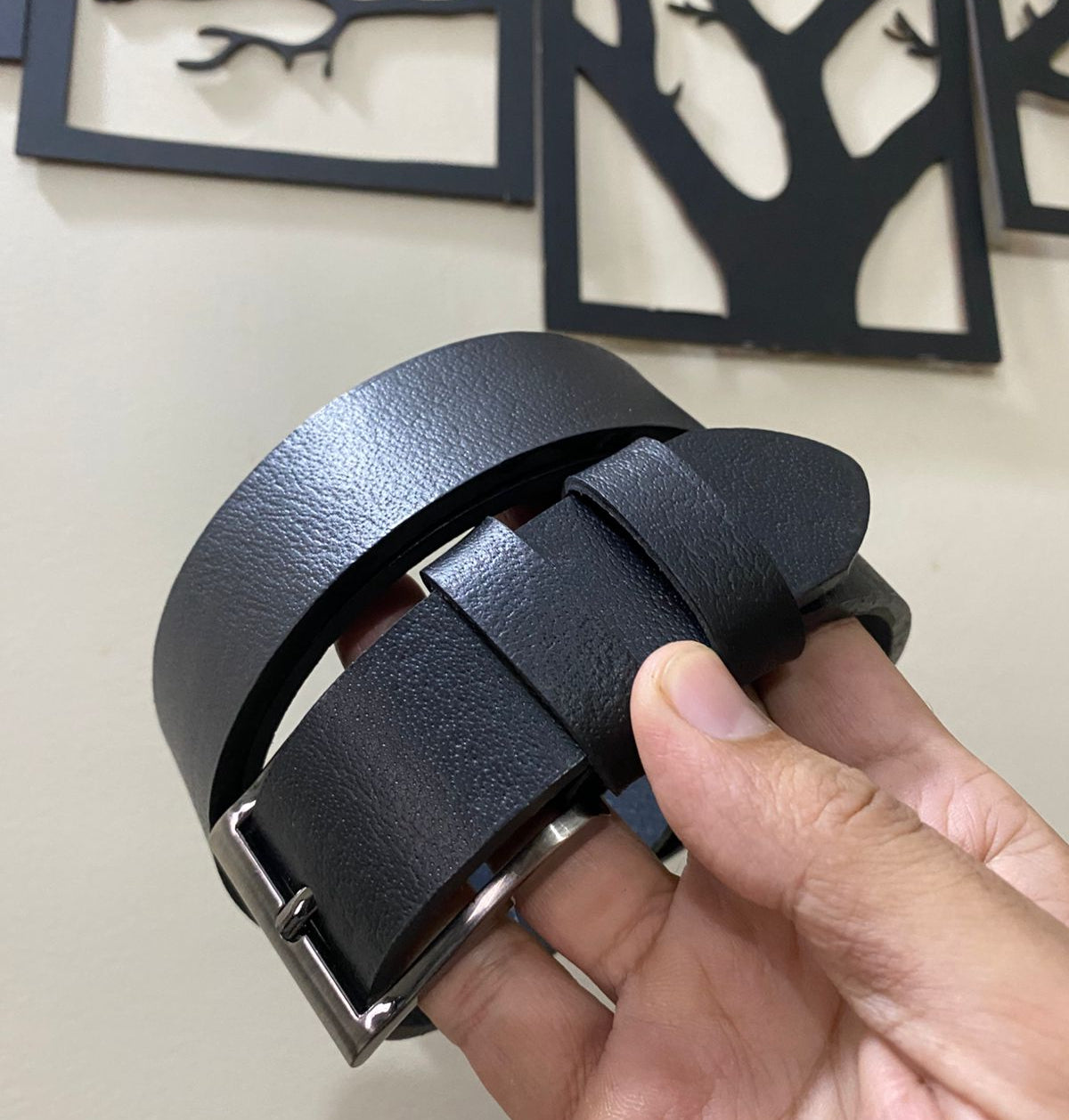 Formal Black Leather Belt