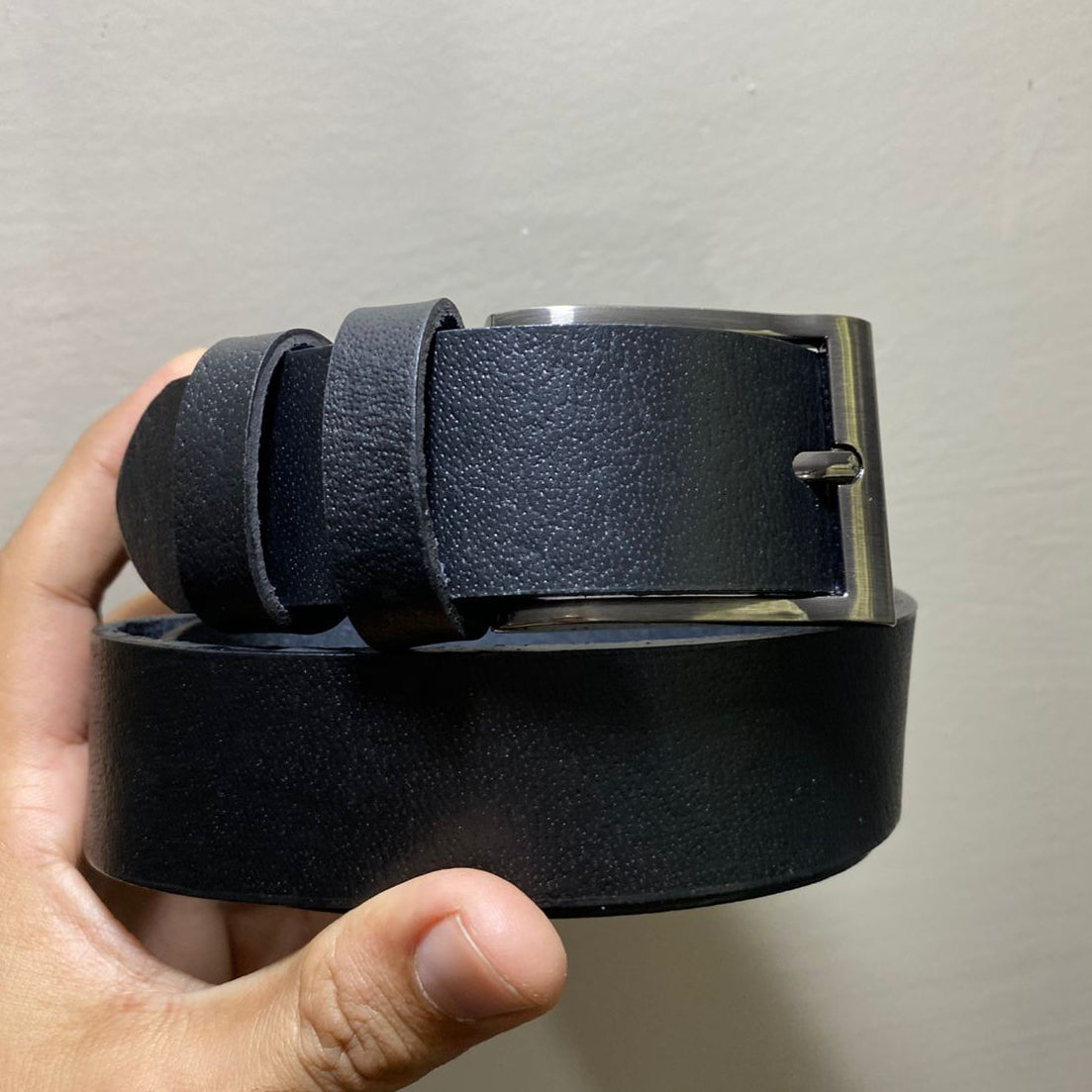 Formal Black Leather Belt