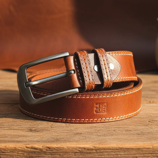 Premium Brown Leather Belt